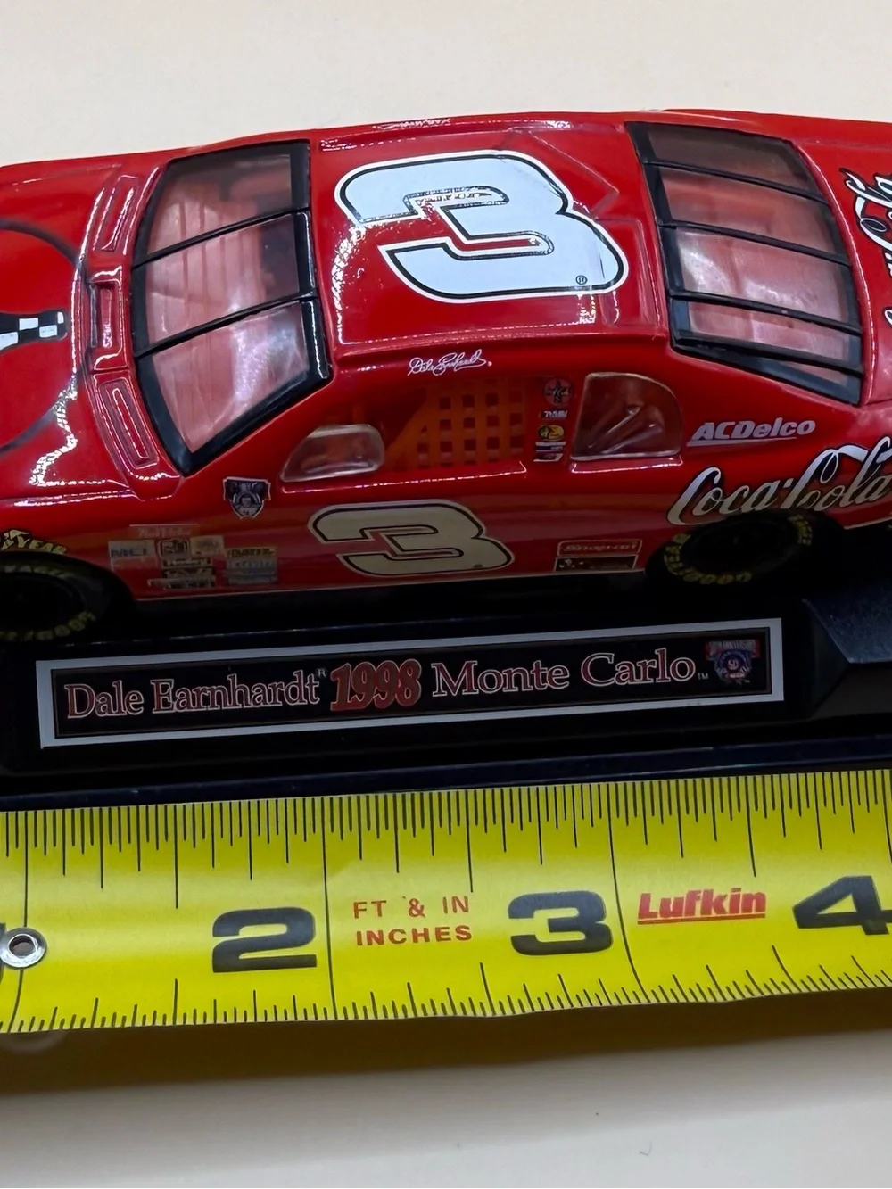 Dale Earnhardt #3 Coca-Cola 1998 Monte Carlo NASCAR Diecast 1:43 Display Car